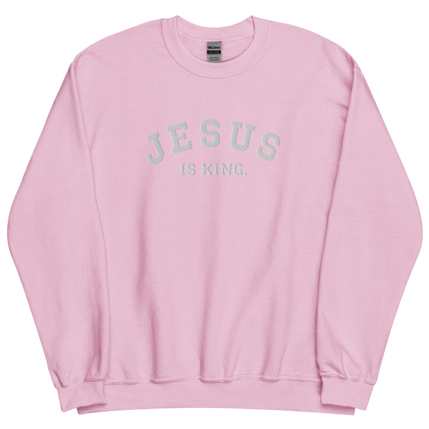 jesus is king sweatshirt pink royal