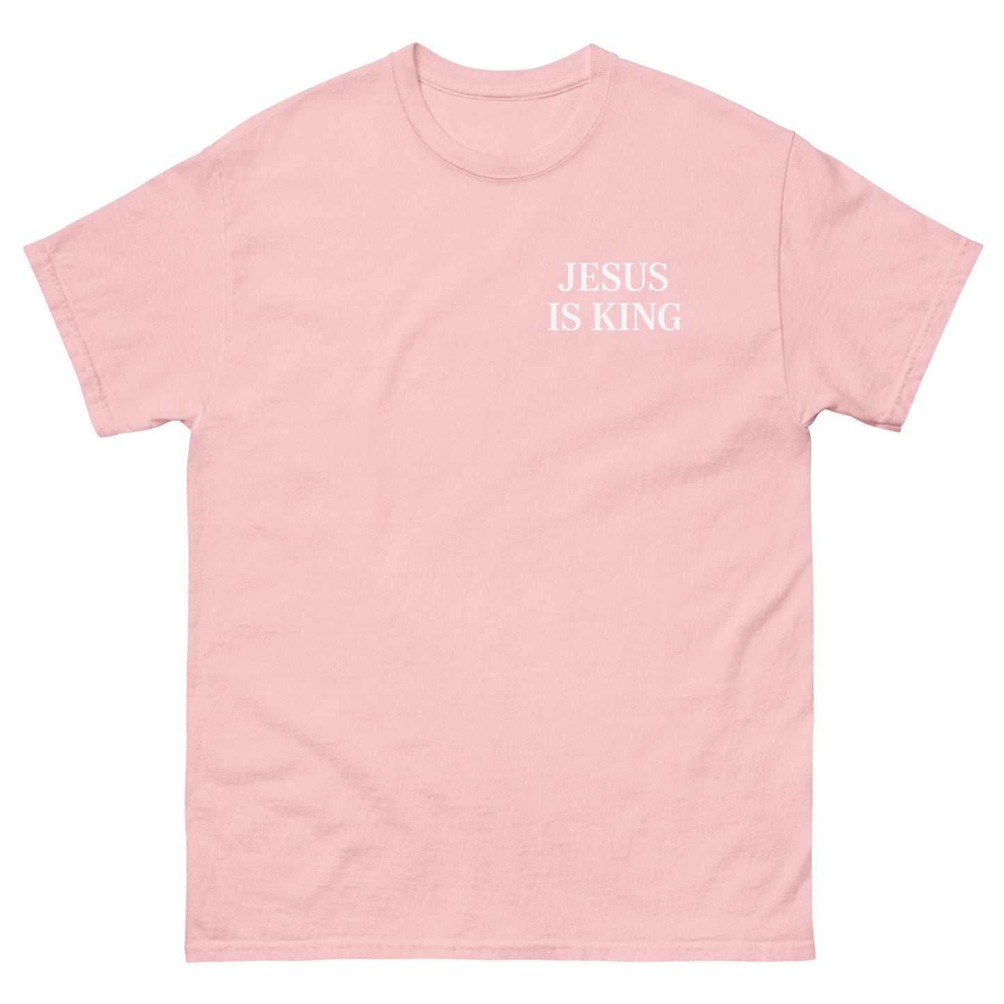 jesus is king t shirt pink strong