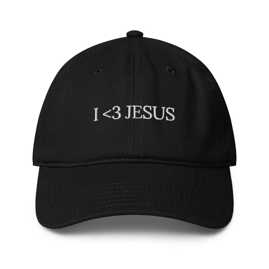 i love jesus hat classic black minimal