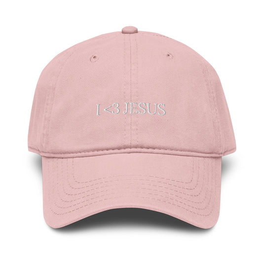 i love jesus hat classic pink minimal
