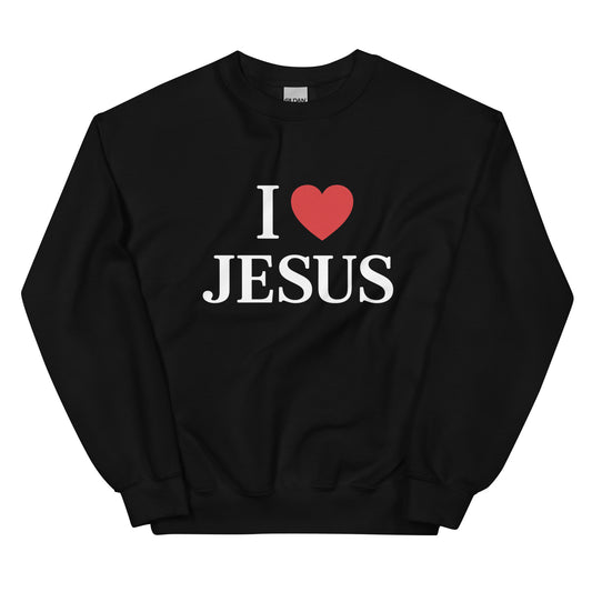 i love jesus sweatshirt black