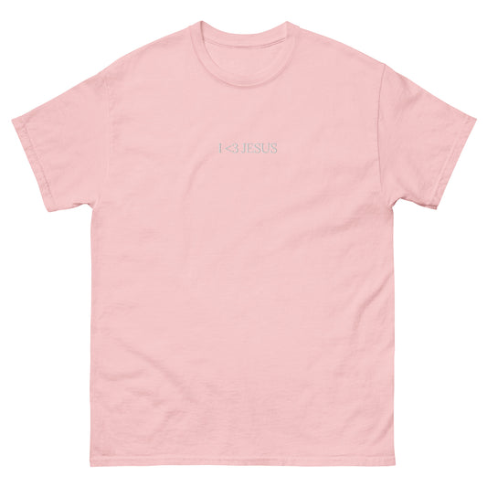 i love jesus t shirt pink minimal