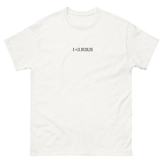 i love jesus t shirt white minimal
