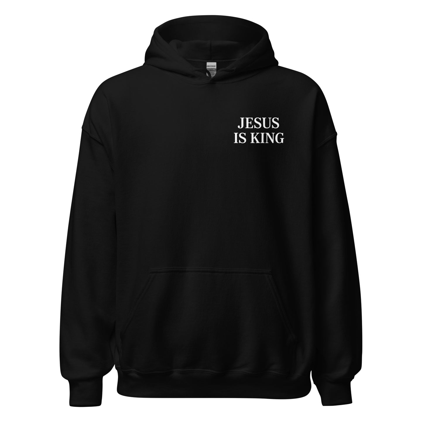 jesus is king hoodie black strong