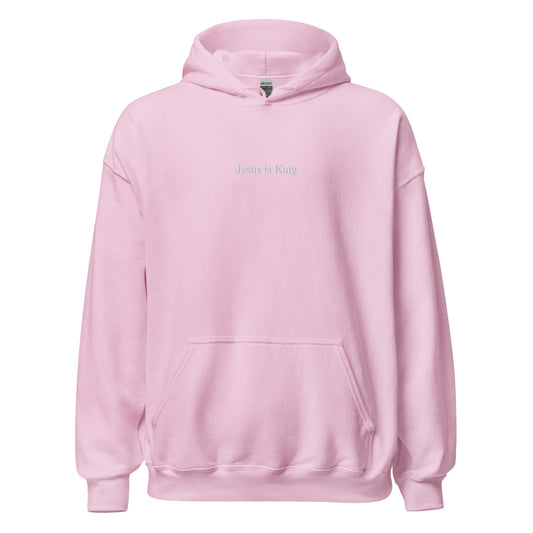 jesus is king hoodie pink standard