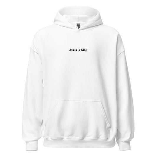 jesus is king hoodie white standard