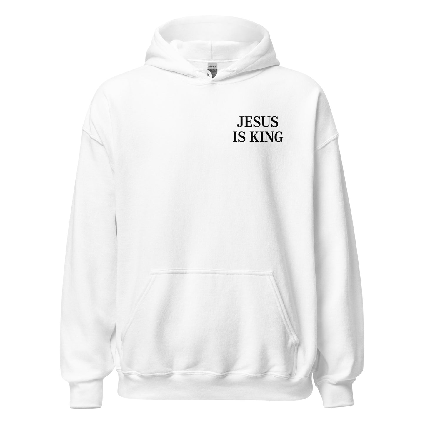 jesus is king hoodie white strong
