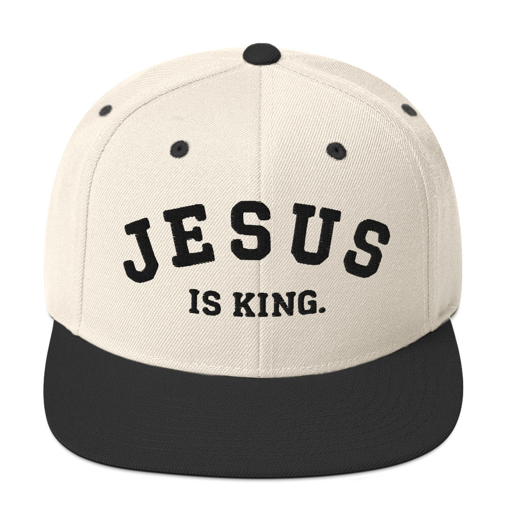 jesus is king snapback white royal