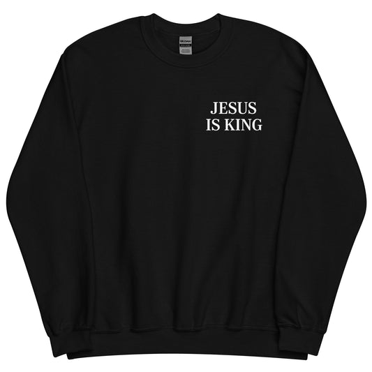 jesus is king sweatshirt black strong