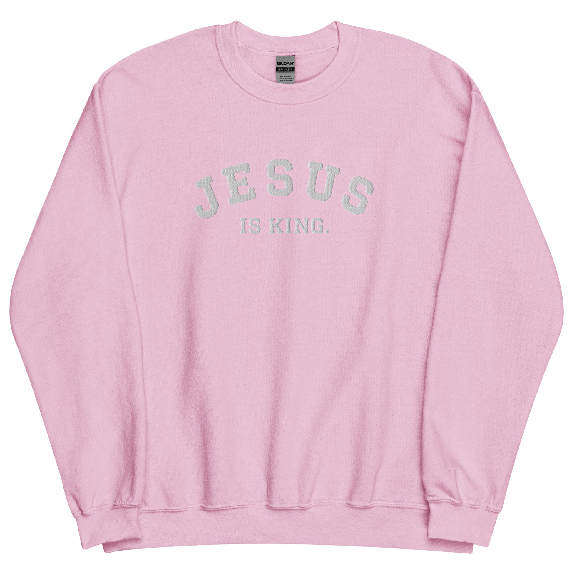 jesus is king sweatshirt pink royal