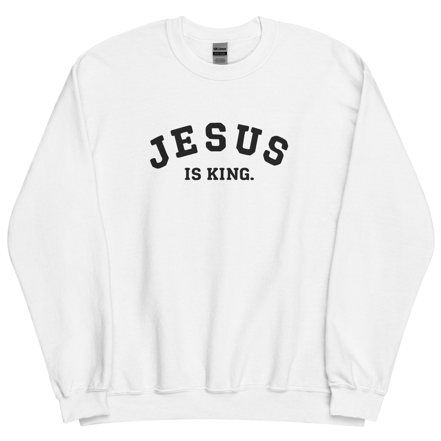 jesus is king sweatshirt white royal