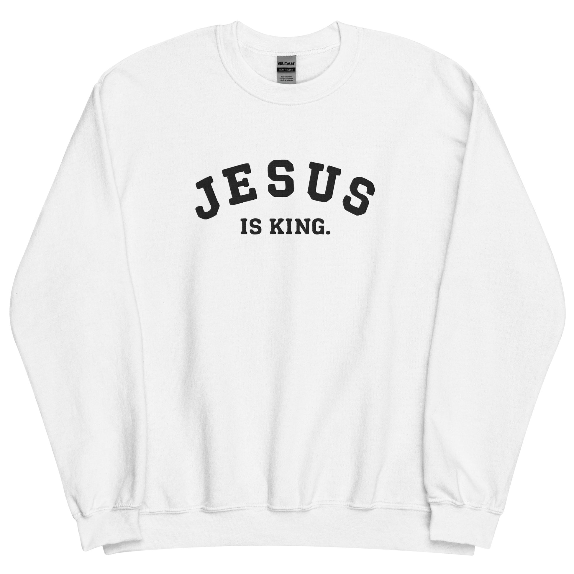 jesus is king sweatshirt white royal