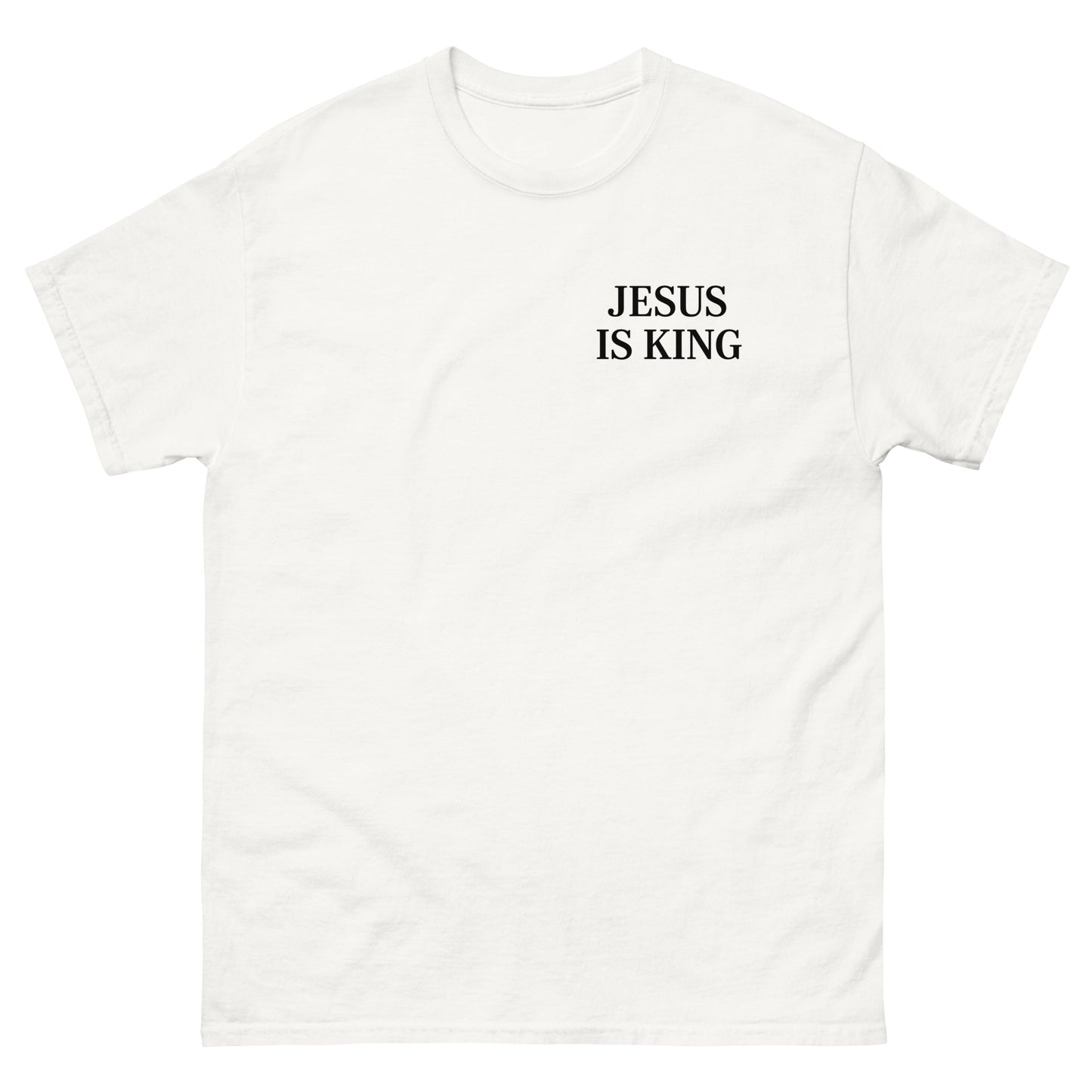 jesus is king t shirt white strong