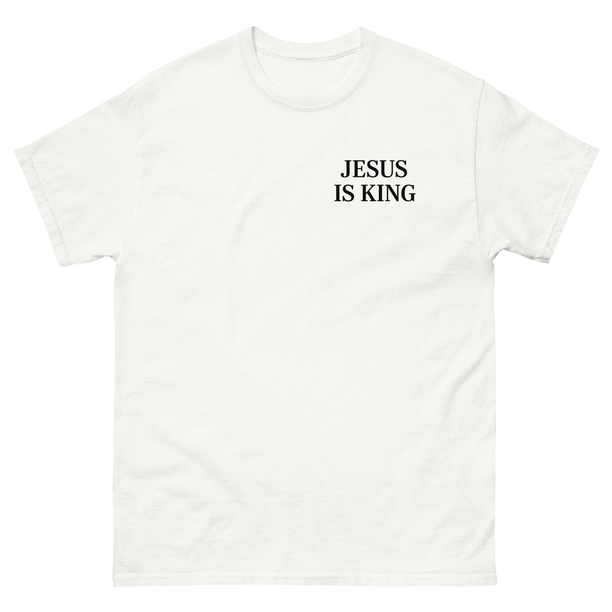 jesus is king t shirt white strong